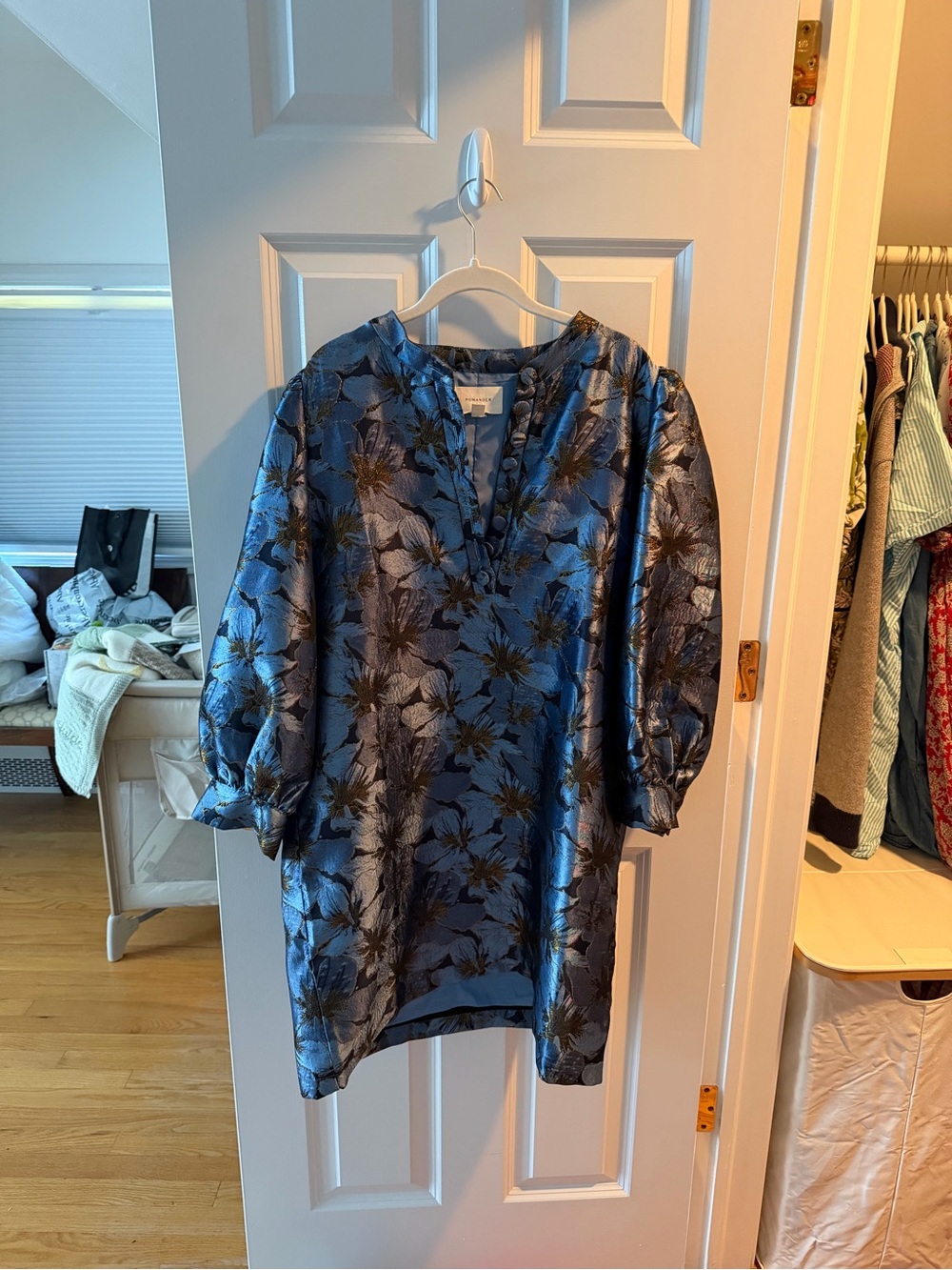 Pomander Place (Tuckernuck) Blue Blossom Jacquard Samantha Dress
